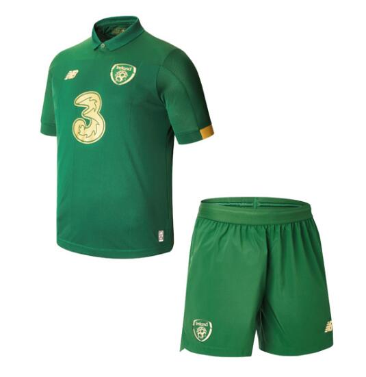 Kids Ireland Home 2020 EURO Soccer Shirt With Shorts